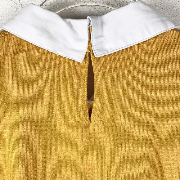 CABLE & GAUGE | Scallop Trim Faux Layer Sweater Shirt Top - Picture 5 of 8
